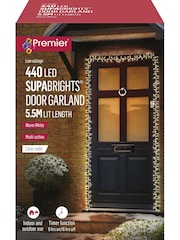 Premier Decorations Ltd Warm White 440 LED Supabright Door Garland - Image 2 of 3