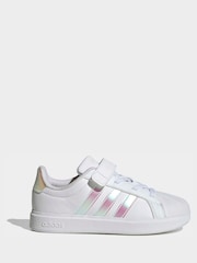 adidas White Streettalk Elastic Lace Trainers - Image 2 of 10