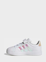 adidas White Streettalk Elastic Lace Trainers - Image 3 of 10