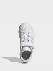 adidas White Streettalk Elastic Lace Trainers - Image 6 of 10