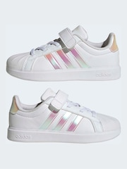 adidas White Streettalk Elastic Lace Trainers - Image 8 of 10