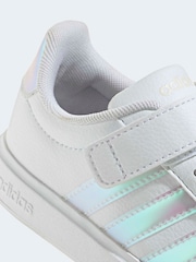 adidas White Streettalk Elastic Lace Trainers - Image 9 of 10