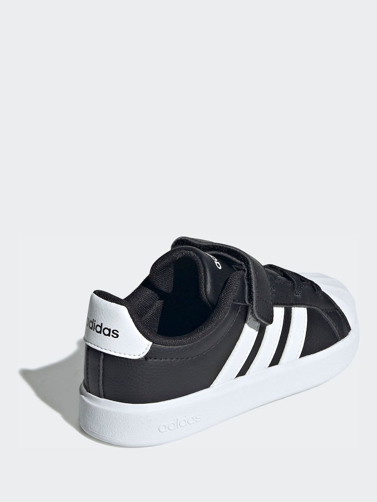 adidas Black/White Streettalk Trainers - Image 9 of 9
