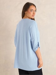 Evans Blue Turn Back Sleeve Jumper - Image 2 of 5