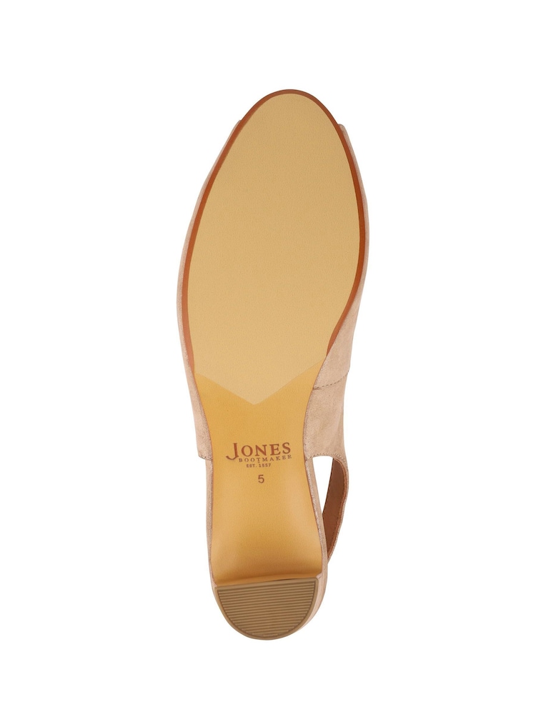 Jones Bootmaker Gold Xiomara Leather Slingback Court Shoes - Image 5 of 5 Jones Bootmaker Gold Xiomara Leather Slingback Court Shoes - Image 5 of 5