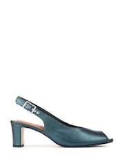 Jones Bootmaker Blue Xiomara Leather Slingback Court Shoes - Image 1 of 5