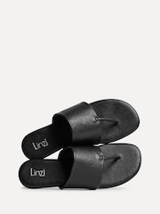 Negro - Linzi Amara Toe Post Flat Sandals - Imagen 6 de 6