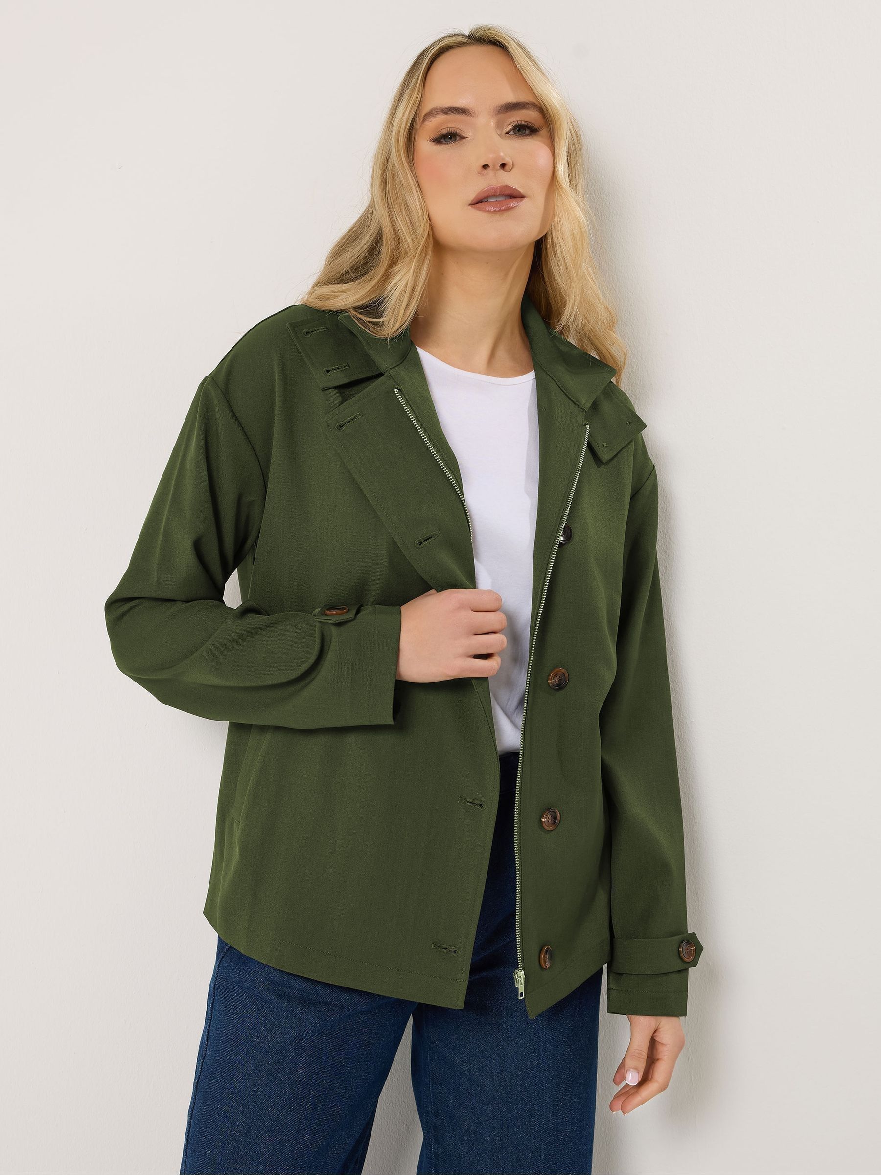 Lts Women's Green Tall Olive Utility Jacket Size 20 - Image 2