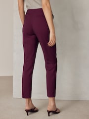 Burgundy Red Slim Tailored Trousers - Image 4 of 9