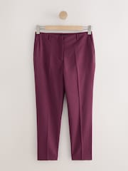 Burgundy Red Slim Tailored Trousers - Image 6 of 9