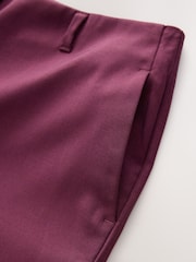 Burgundy Red Slim Tailored Trousers - Image 8 of 9