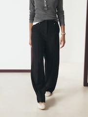 Qara - Tailored Hardware Detail Bootcut Trousers with Stretch - 9şəkildən 4 şəkil