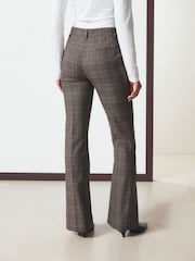 Brown Check Bootcut Tailored Trousers - Image 4 of 9