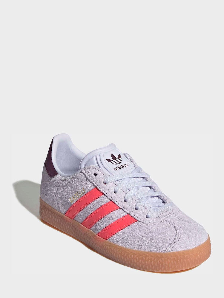 adidas Originals Purple Gazelle Kids Trainers - Image 1 of 8