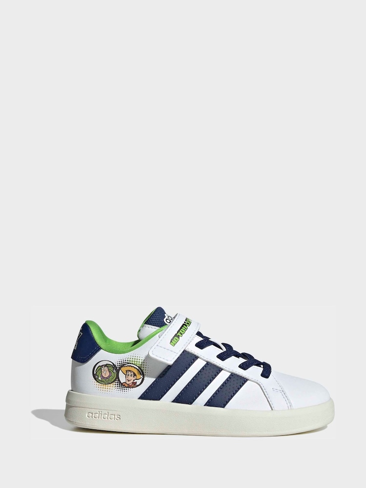 adidas White Grand Court Toy Story Elastic Laces Trainers - Image 1 of 10 adidas White Grand Court Toy Story Elastic Laces Trainers - Image 1 of 10