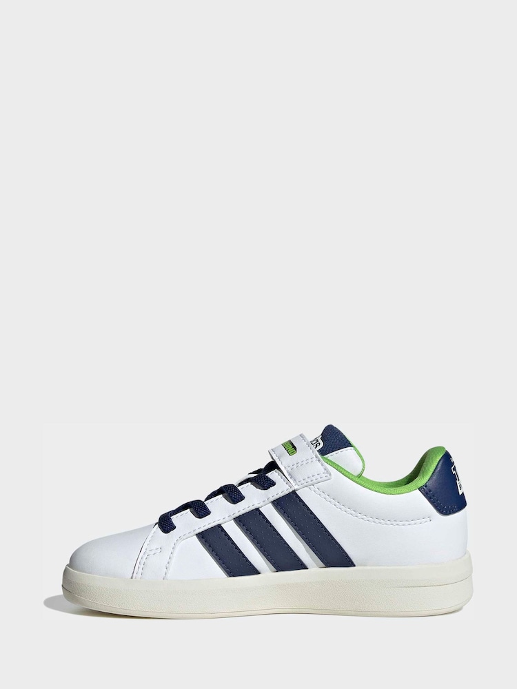 adidas White Grand Court Toy Story Elastic Laces Trainers - Image 2 of 10 adidas White Grand Court Toy Story Elastic Laces Trainers - Image 2 of 10