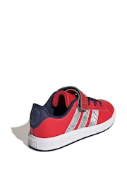 adidas Red Grand Court Spider-Man EL K Trainers - Image 4 of 9