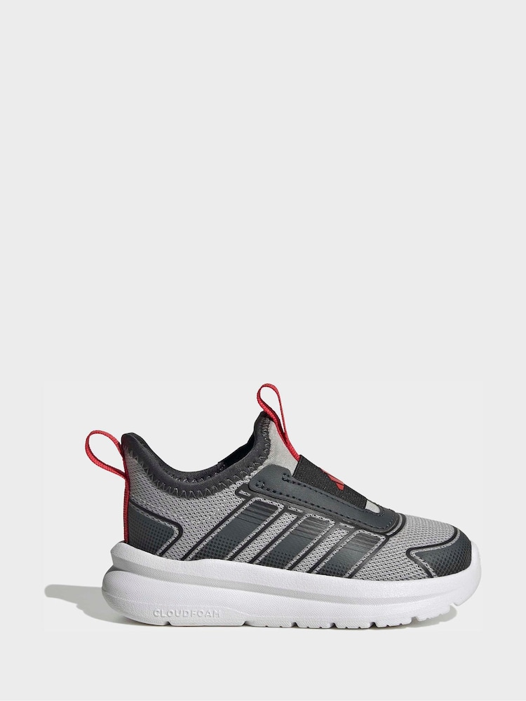adidas Grey Tensaur Comfort 2 AC Trainers - Image 2 of 10