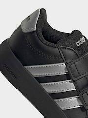 adidas Black/Silver Grand Court 3.0 Infant Trainers - Image 7 of 9