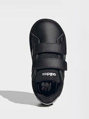 adidas Black/Silver Grand Court 3.0 Infant Trainers - Image 8 of 9