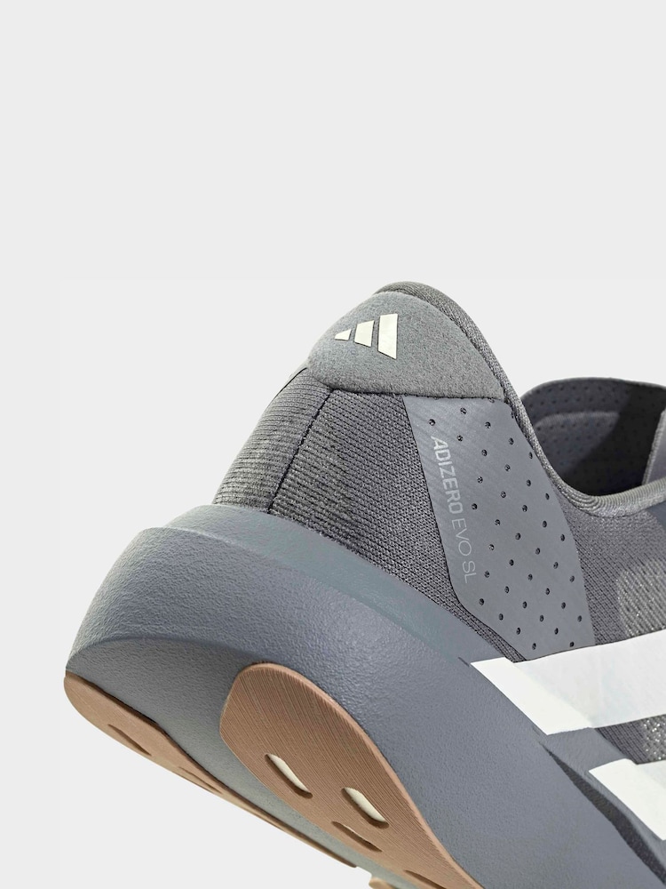 adidas Grey adizero Evo SL Junior Trainers - Image 8 of 8 adidas Grey adizero Evo SL Junior Trainers - Image 8 of 8