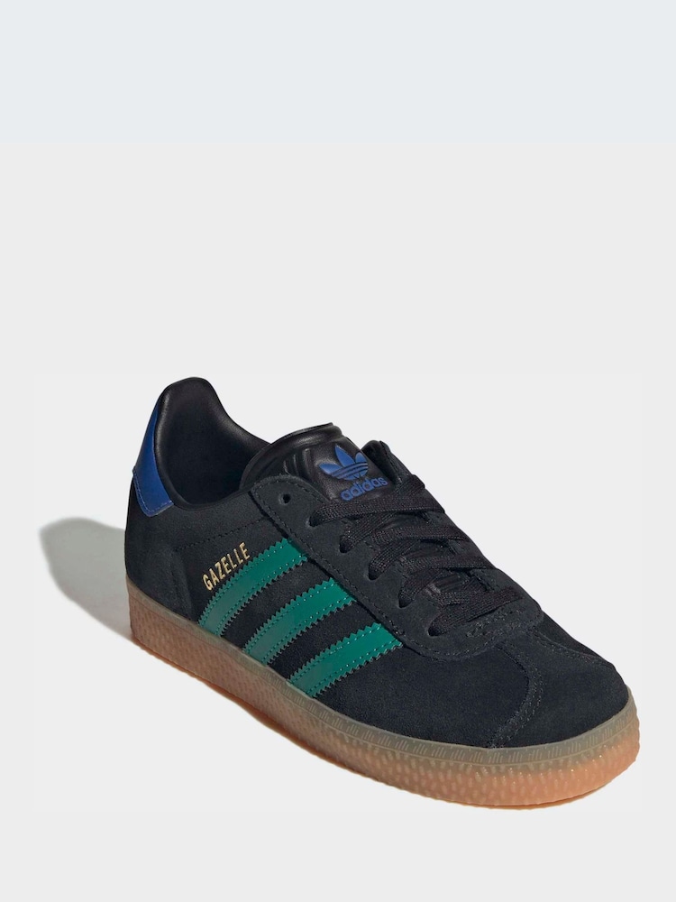 أسود - حذاء رياضي للأطفال الصغار Gazelle من Adidas Originals - صورة 1 من 8 أسود - حذاء رياضي للأطفال الصغار Gazelle من Adidas Originals - صورة 1 من 8