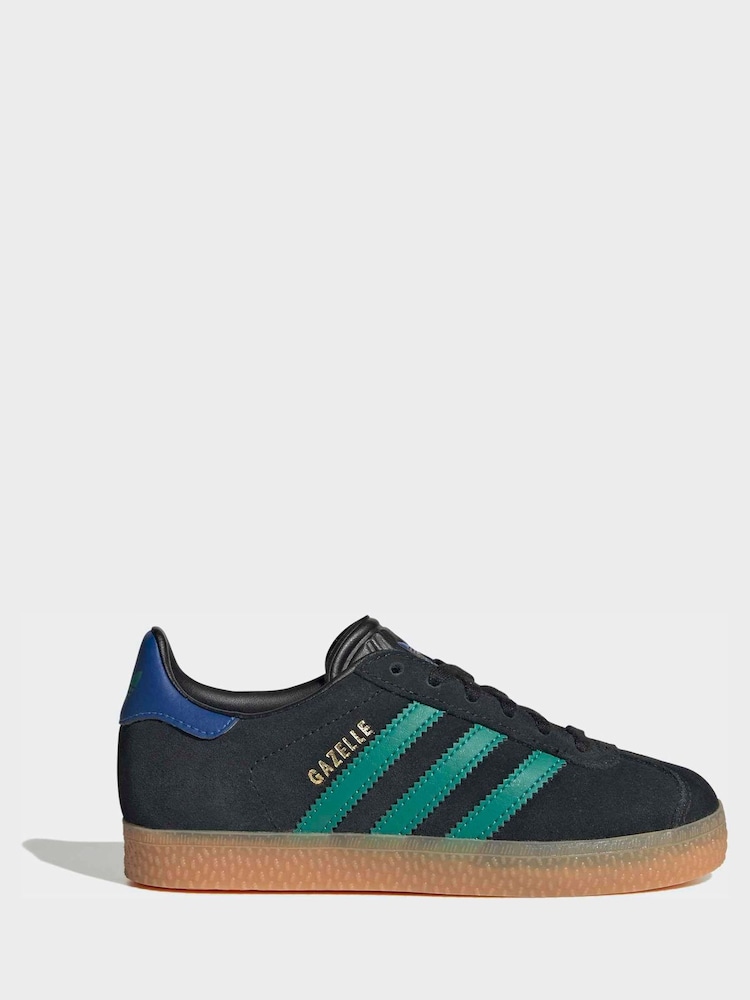 أسود - حذاء رياضي للأطفال الصغار Gazelle من Adidas Originals - صورة 2 من 8 أسود - حذاء رياضي للأطفال الصغار Gazelle من Adidas Originals - صورة 2 من 8