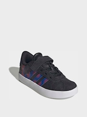 adidas Black VL Court Spider-Man Elastic Lace Trainers - Image 1 of 9