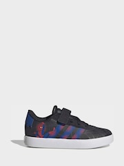 adidas Black VL Court Spider-Man Elastic Lace Trainers - Image 3 of 9