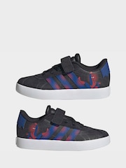 adidas Black VL Court Spider-Man Elastic Lace Trainers - Image 7 of 9