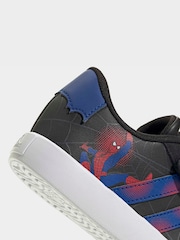 adidas Black VL Court Spider-Man Elastic Lace Trainers - Image 9 of 9
