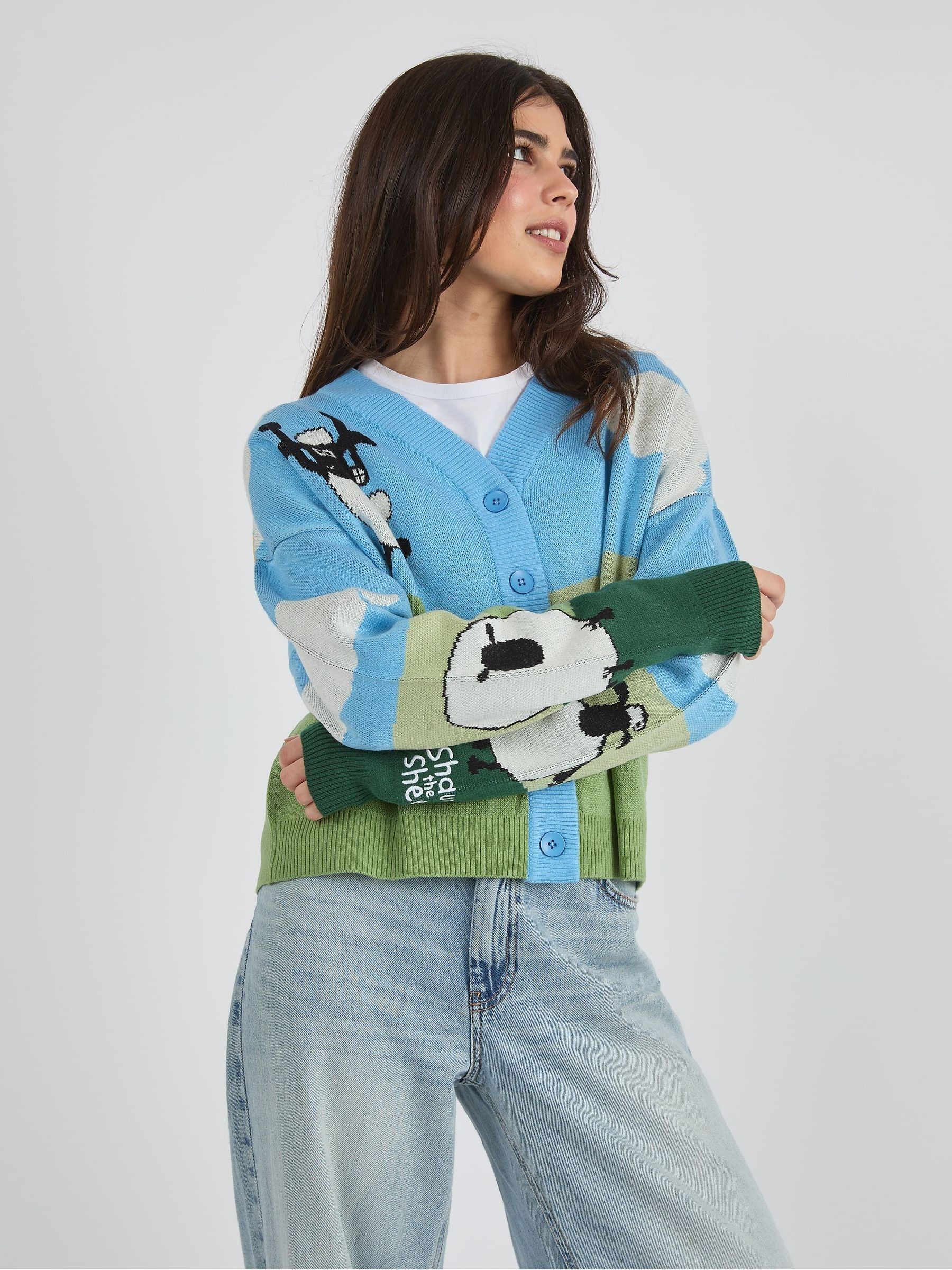 the Shepherd KNIT 新品未使用 Buy Skinnydip Blue Shaun The Sheep Knitted Cardigan from Next USA