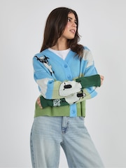 Skinnydip Blue Shaun The Sheep Knitted Cardigan - Image 3 of 5