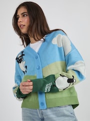 Skinnydip Blue Shaun The Sheep Knitted Cardigan - Image 4 of 5