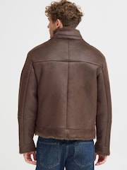 Casual Friday Brown CFMACKSEN Fur Lined Flying Jacket - Image 2 of 8