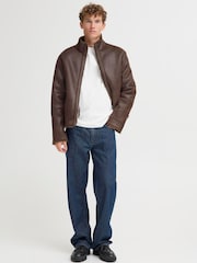 Casual Friday Brown CFMACKSEN Fur Lined Flying Jacket - Image 3 of 8