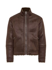 Casual Friday Brown CFMACKSEN Fur Lined Flying Jacket - Image 6 of 8
