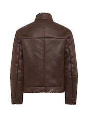 Casual Friday Brown CFMACKSEN Fur Lined Flying Jacket - Image 7 of 8