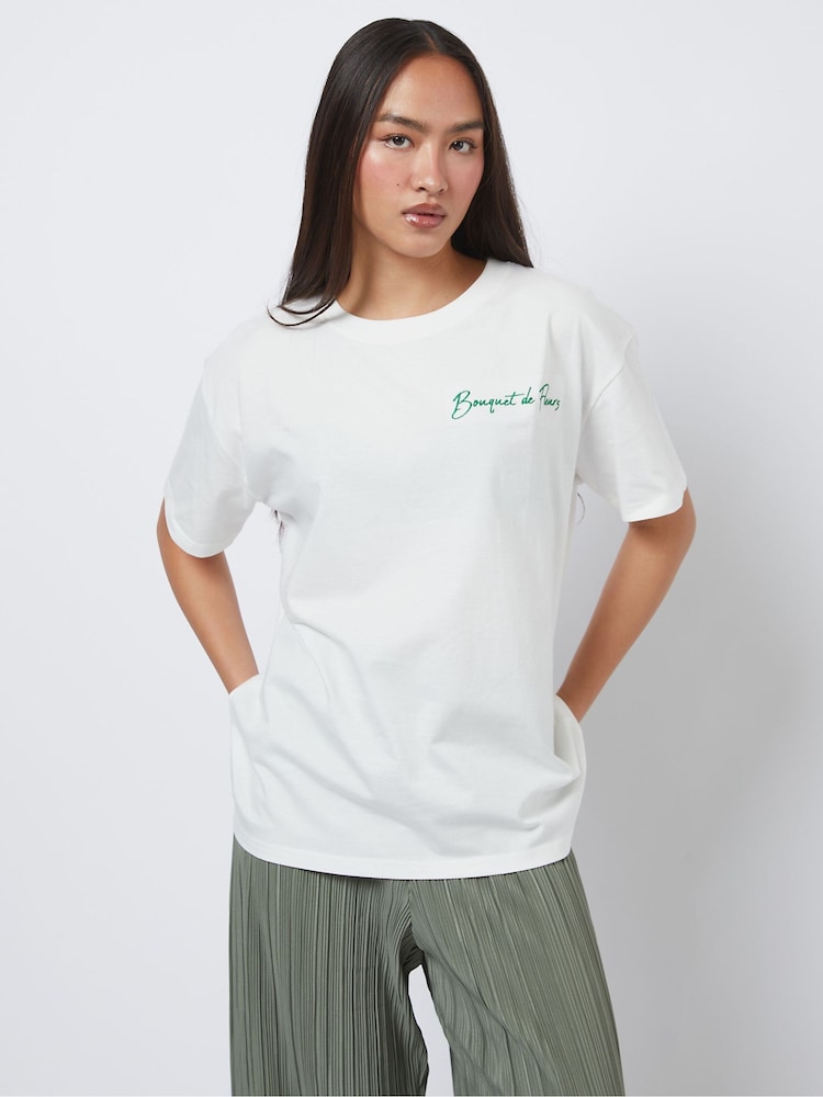 Skinnydip White Bouquet De Fleurs T-Shirt - Image 2 of 5