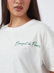 Skinnydip White Bouquet De Fleurs T-Shirt - Image 4 of 5