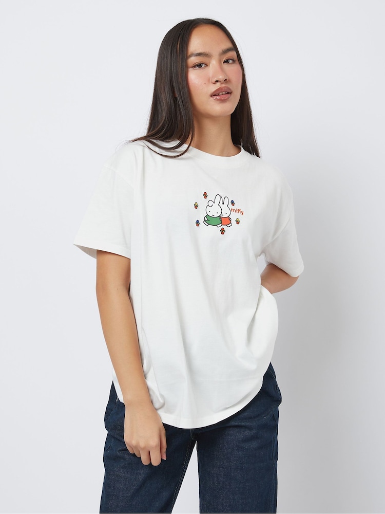 Skinnydip White Miffy x Skinnydip Flower Garden T-Shirt - Image 2 of 5
