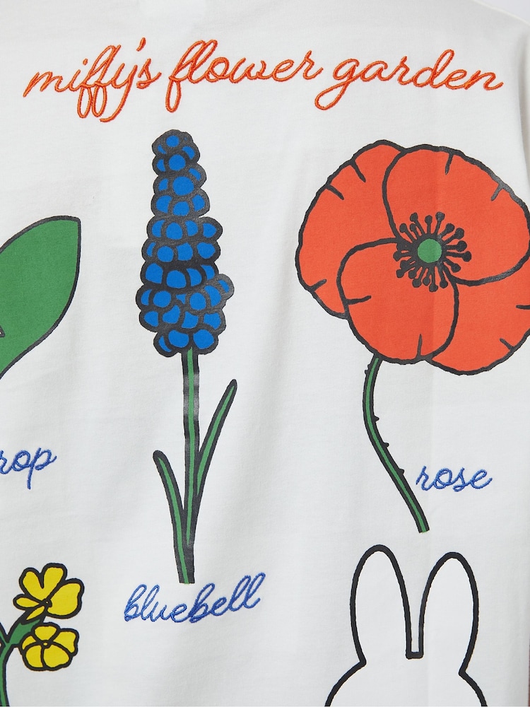 Skinnydip White Miffy x Skinnydip Flower Garden T-Shirt - Image 5 of 5