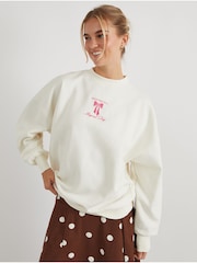 Skinnydip Cream Disney On My Way To A Magical Day Sweatshirt - Image 1 of 5