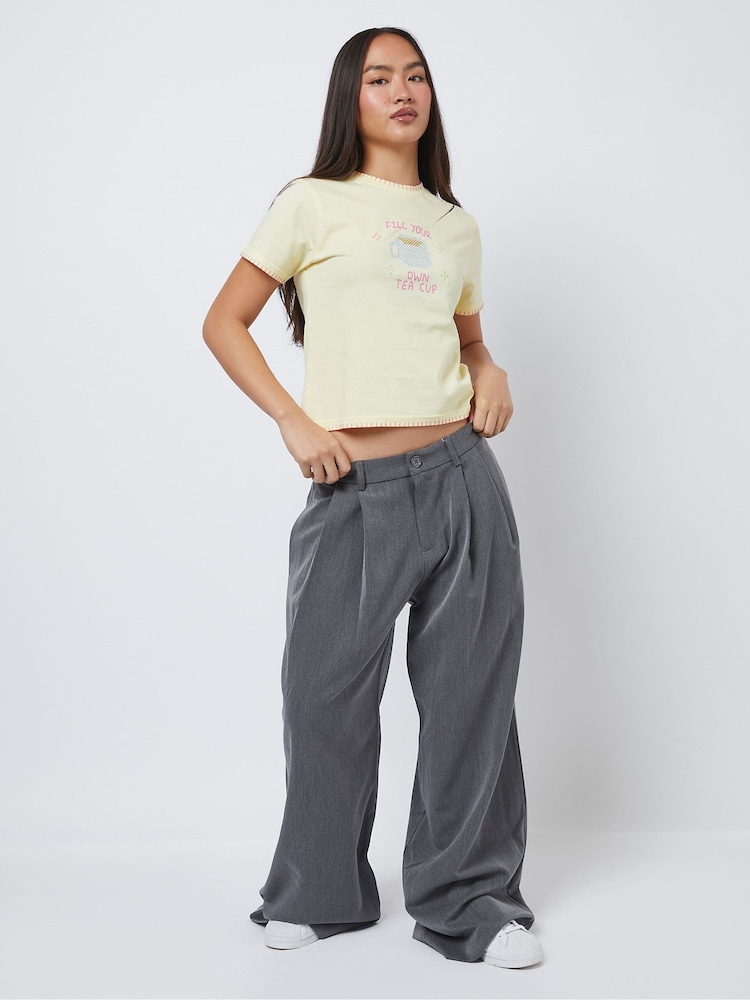 Skinnydip Yellow Fill Your Own Tea Cup Baby T-Shirt - Image 1 of 5