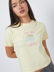 Skinnydip Yellow Fill Your Own Tea Cup Baby T-Shirt - Image 3 of 5
