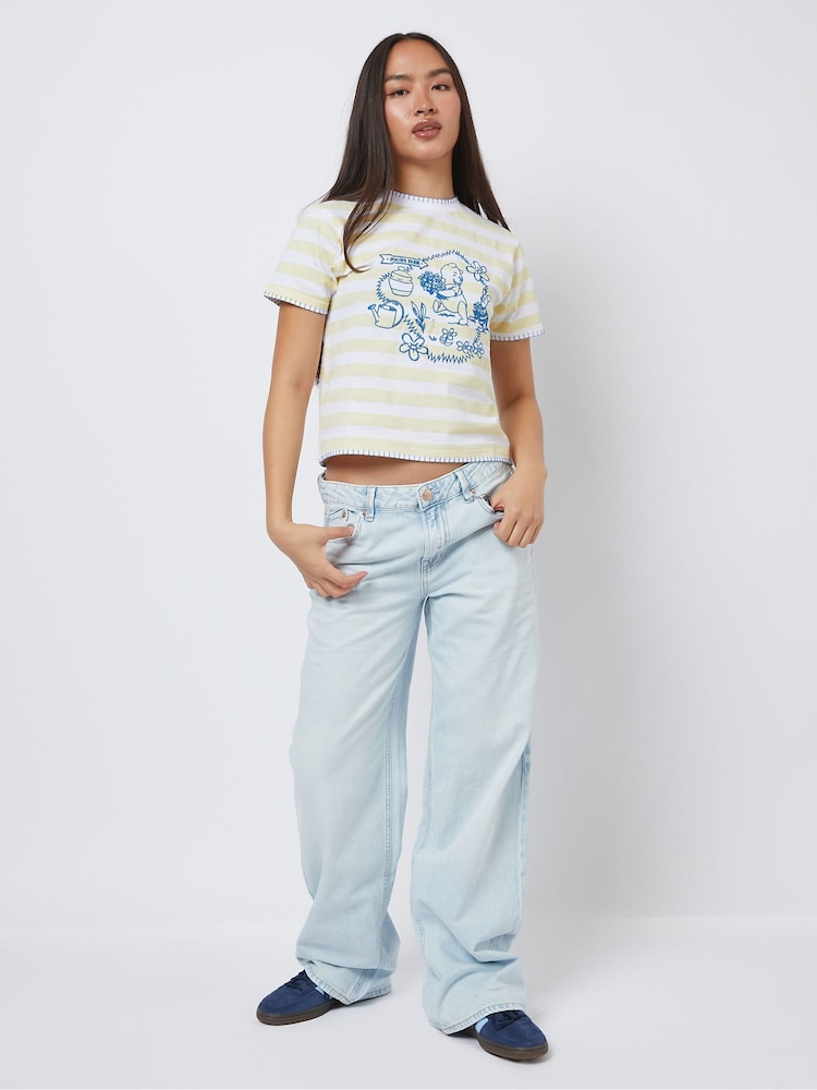 Skinnydip Yellow Disney Winnie the Pooh Stripe Baby T-Shirt - Image 1 of 4