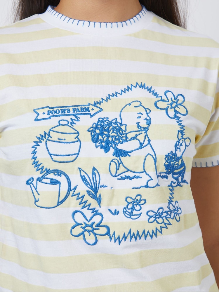 Skinnydip Yellow Disney Winnie the Pooh Stripe Baby T-Shirt - Image 4 of 4