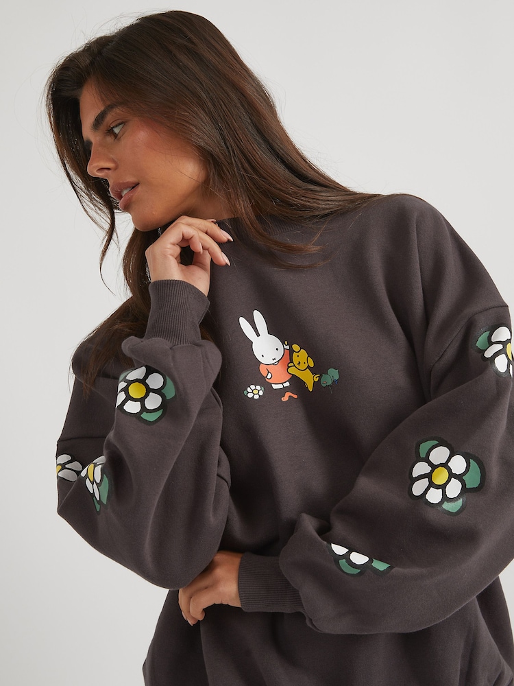 Skinnydip Grey Miffy x Skinnydip Miffy Woodland Sweatshirt - Image 1 of 5