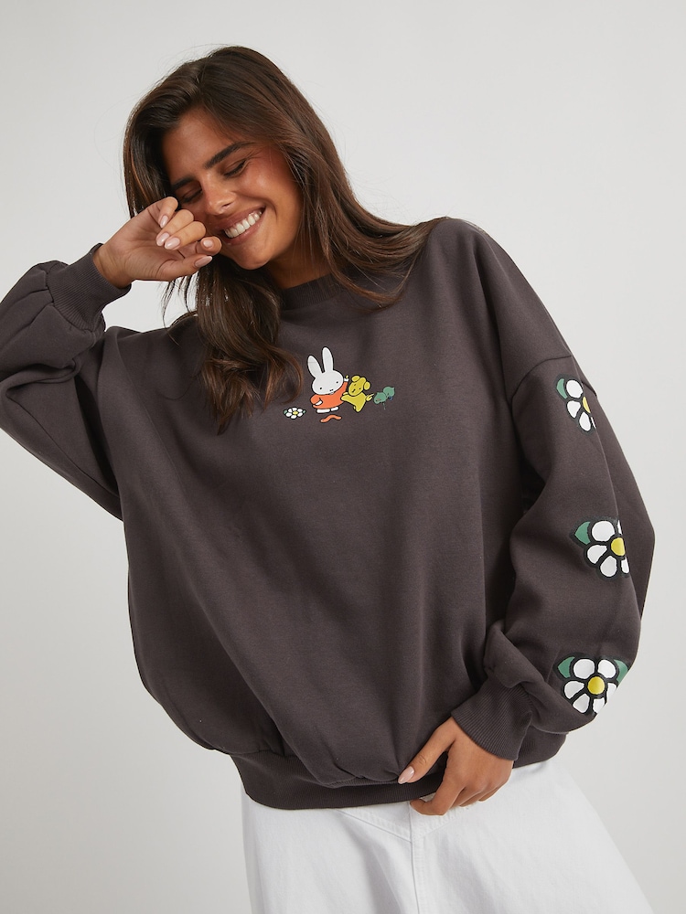Skinnydip Grey Miffy x Skinnydip Miffy Woodland Sweatshirt - Image 2 of 5
