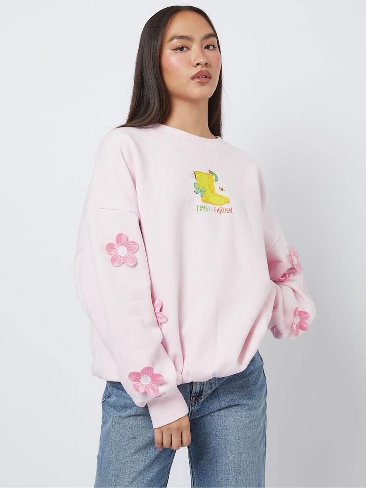 Skinnydip Pink The Very Hungry Caterpillar Bloom Sweatshirt - Image 1 of 4